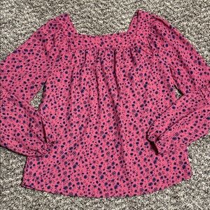 LC Lauren Conrad Pink Floral Blouse